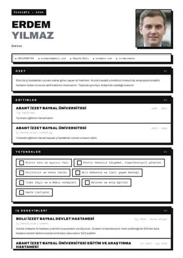 Doktor Cv Örnekleri cv indir